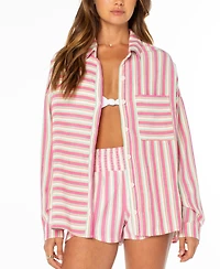 Roxy Women's Lets Get Away Striped Shirt