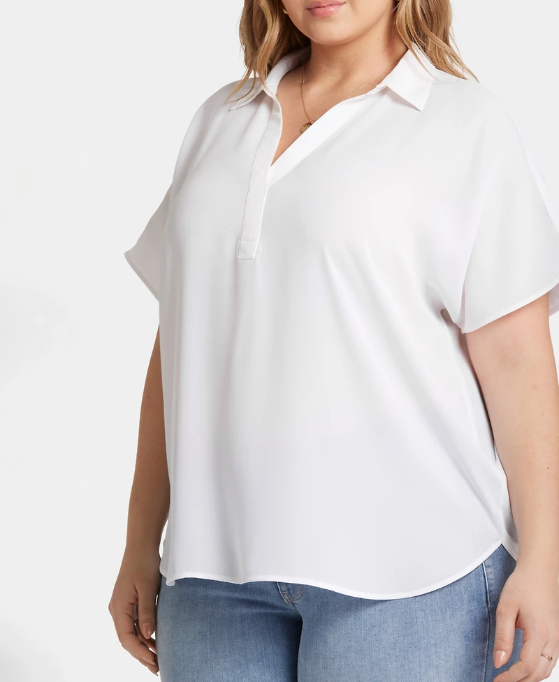 Nydj Plus Size Becky Short-Sleeve Top