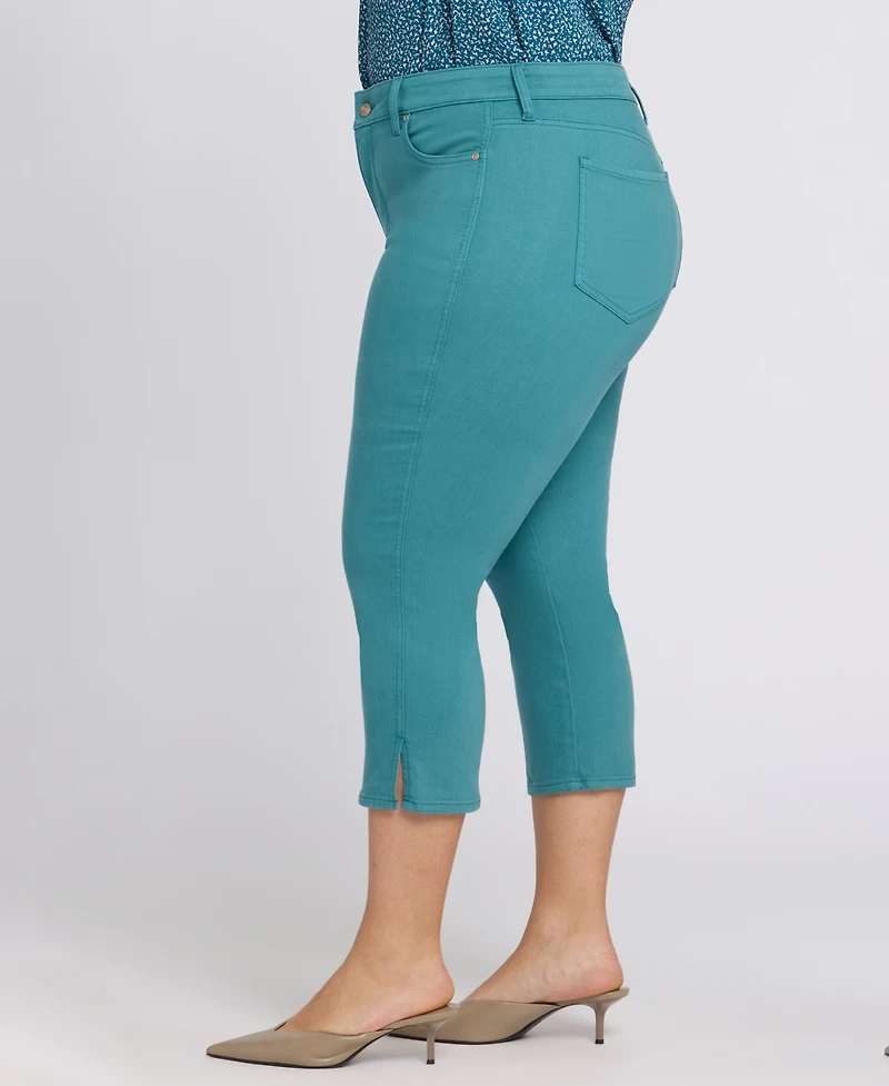 Nydj Plus Chloe Capri Jeans with Lift Tuck Technology Cool Embrace Denim