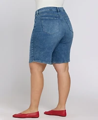 Nydj Plus Lilly Mid-Rise Shorts with Lift Tuck Technology