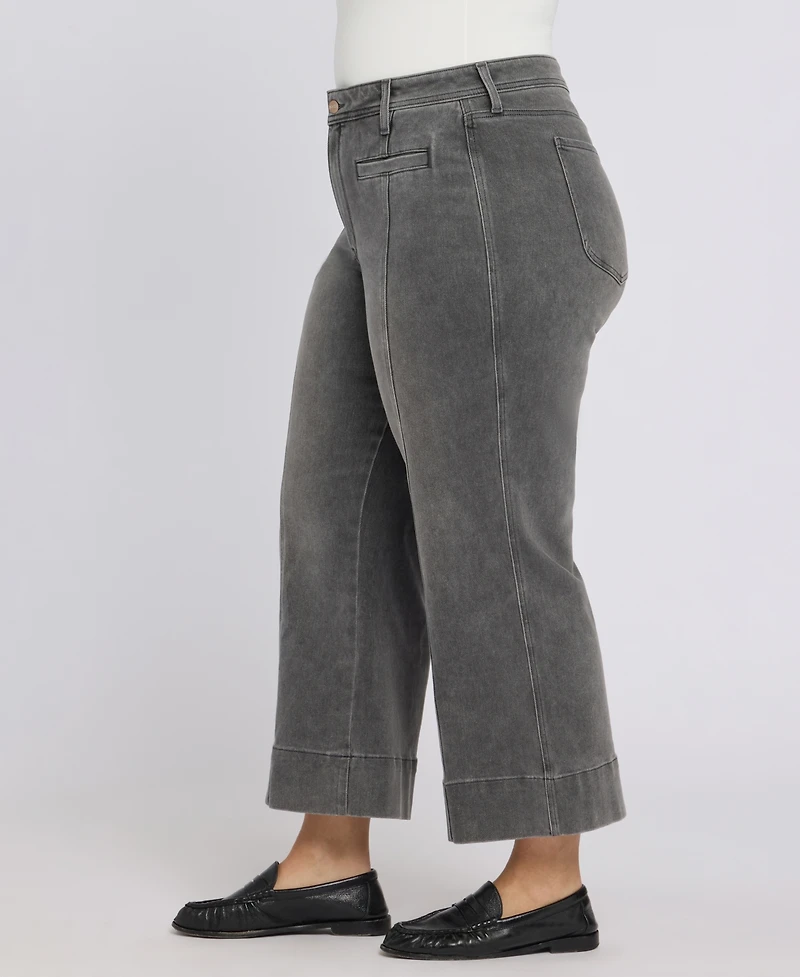 Nydj Plus Teresa Wide-Leg Ankle Jeans with Lift Tuck Technology