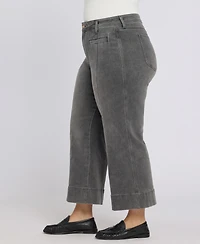 Nydj Plus Teresa Wide-Leg Ankle Jeans with Lift Tuck Technology