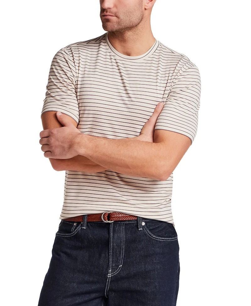 Weatherproof Vintage Men's Dobby Striped Crewneck Shirt