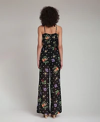 Avec Les Filles Women's Printed Halter Neck Jumpsuit