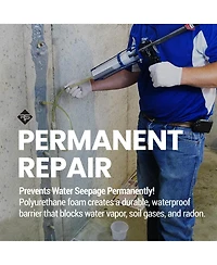 RadonSeal Concrete Foundation Crack Diy Repair Kit for Basement Wall Cracks