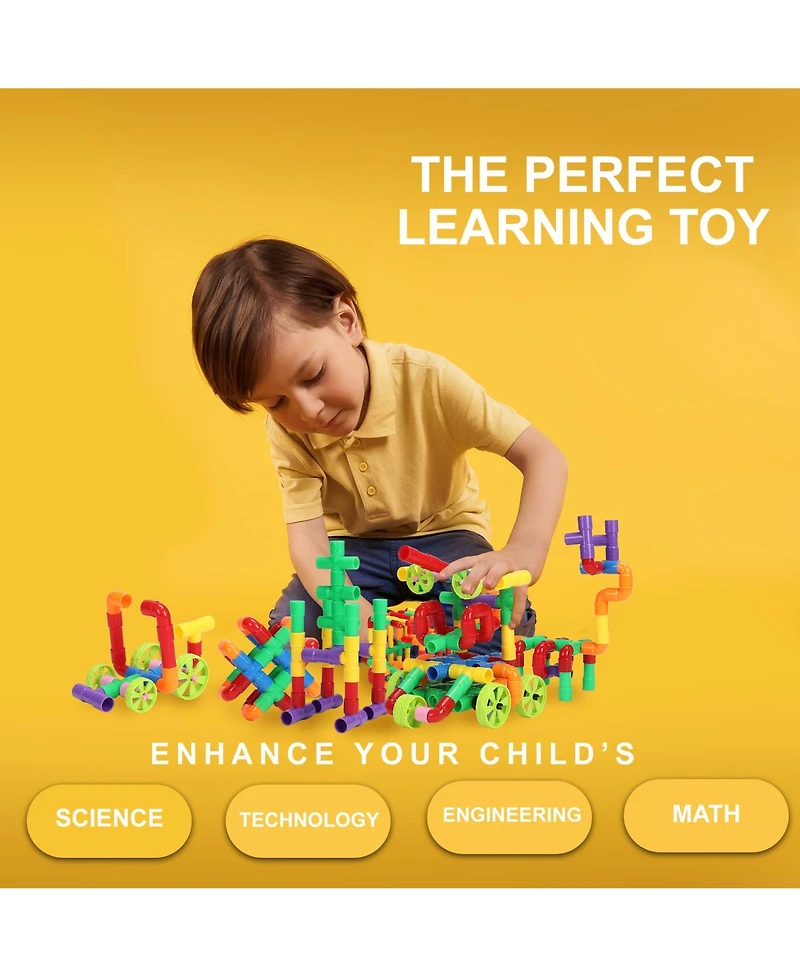 Gnuadz Stem Building Blocks Educational Construction Toys Kids Creativity Kit