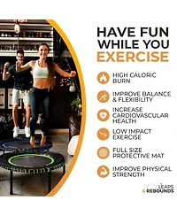 Leaps and Rebounds Fitness Trampoline, 40-inch or 48-inch |Adults and Kids Rebounder for Indoor and Outdoor