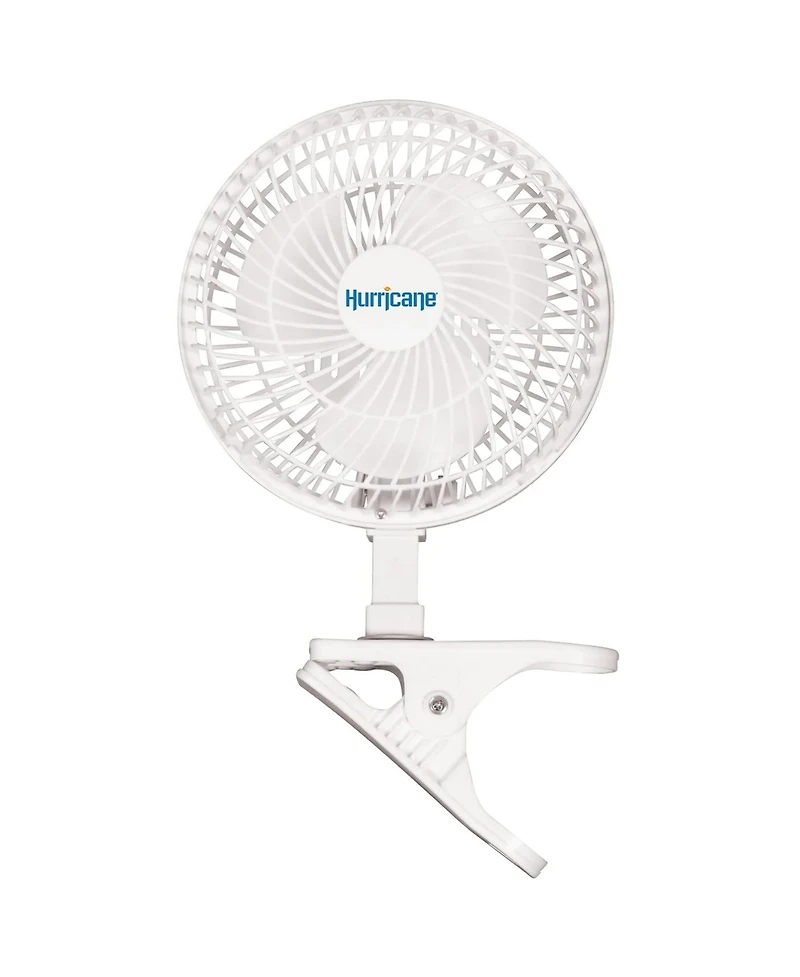 Hurricane Classic 6 Inch 2 Speed Desk Table Mini Clip On Fan, White (2 Pack