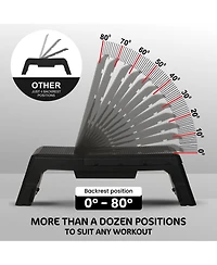 HolaHatha Multifunctional Fitness Weight Workout Bench with Storage Compartment