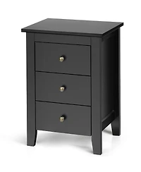 Gouun Modern 3-Drawer Bedside Nightstand for Bedroom and Living Room
