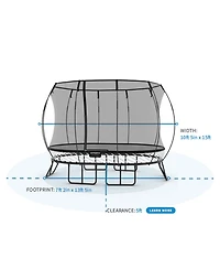Springfree Trampoline Kids Oval 8 x 13Ft Trampoline & FlexrStep V2 Safety Ladder