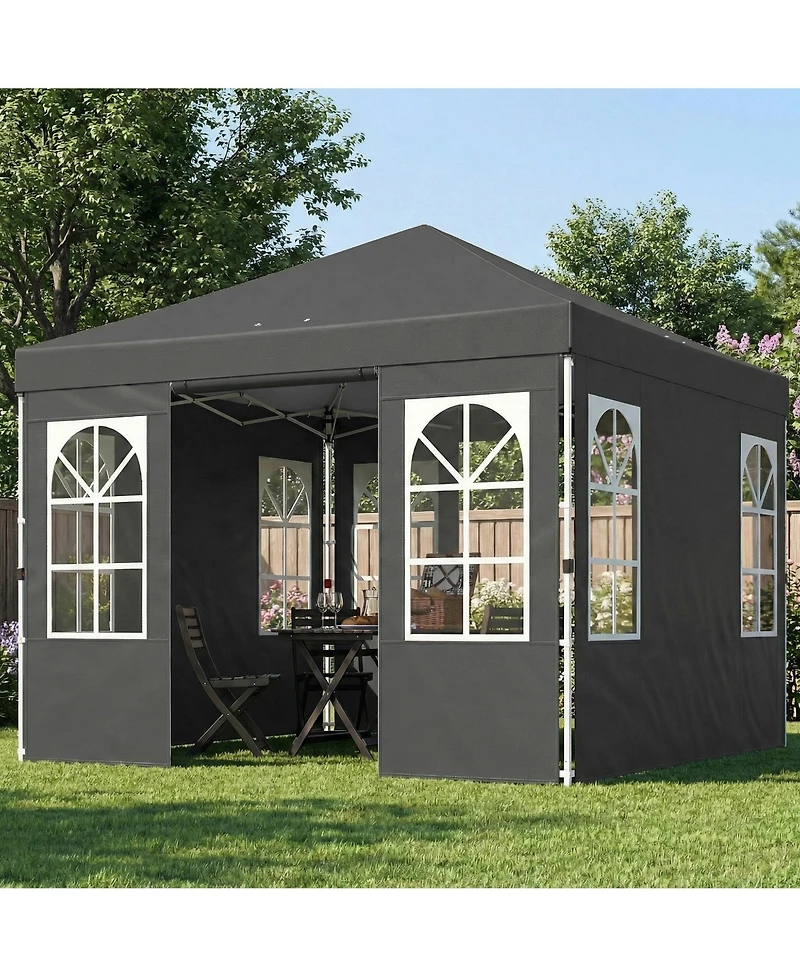 Outsunny Pop Up Canopy Tent with One Push Setup