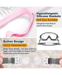 Gnuadz Swim Goggles Wide View Anti-fog Mirrored Lens 2-Pack