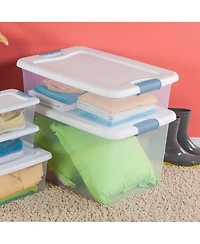 Sterilite 32-Quart Clear Stackable Latching Storage Box Container (24 Pack)