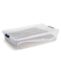 Rubbermaid Cleverstore 41 Quart Latching Stackable Storage Tote, Clear (4 Pack)