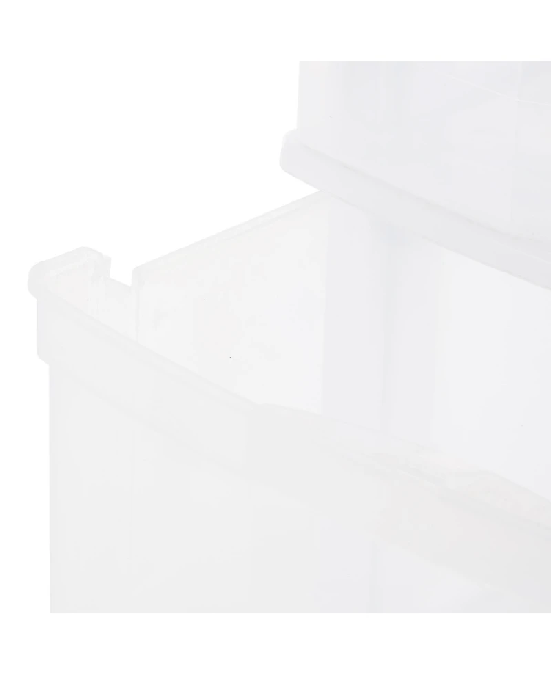 Gracious Living Classic 3 Drawer Organizer Plastic Storage Cart w/ Wheels, White