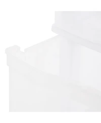 Gracious Living Classic 3 Drawer Organizer Plastic Storage Cart w/ Wheels, White