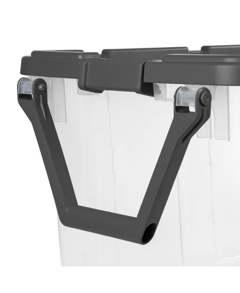 Sterilite 160 Qt Latching Stackable Wheeled Storage Box Container w/ Lid, 2 Pack