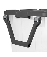 Sterilite 160 Qt Latching Stackable Wheeled Storage Box Container w/ Lid, 2 Pack