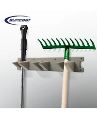 Suncast 2 Foot Wall Mount Long Handled Garden Tool Hanger Organizer (2 pack)