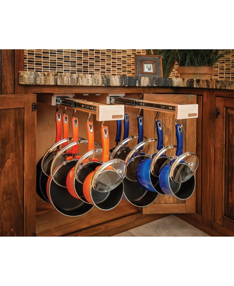 Rev-a-Shelf Pullout Organizer Hooks w/ Ball-bearing Slide System, Gld-W22-sc-7