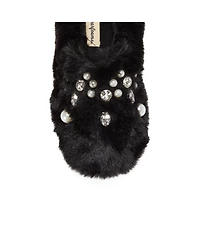 Dearfoams Women's Annabelle Pile Clog Slipper with Embellishment