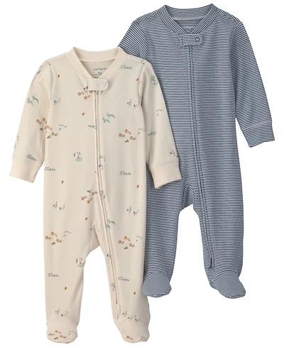 Carter's Baby Boys' Safari Snug Fit Sleep & Play