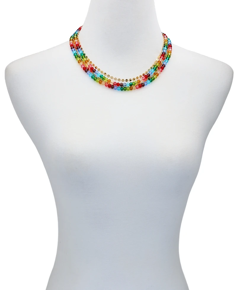 Guess Rainbow Multi Layered Beaded Necklace