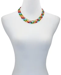 Guess Rainbow Multi Layered Beaded Necklace