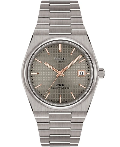Tissot Unisex Gray Titanium Bracelet Watch, 38mm