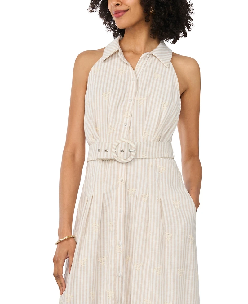 Vince Camuto Women's Collared V-Neck Maxi Dress