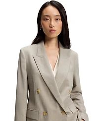 Boss by Hugo Women's Melange Virgin Wool Regular-Fit Blazer