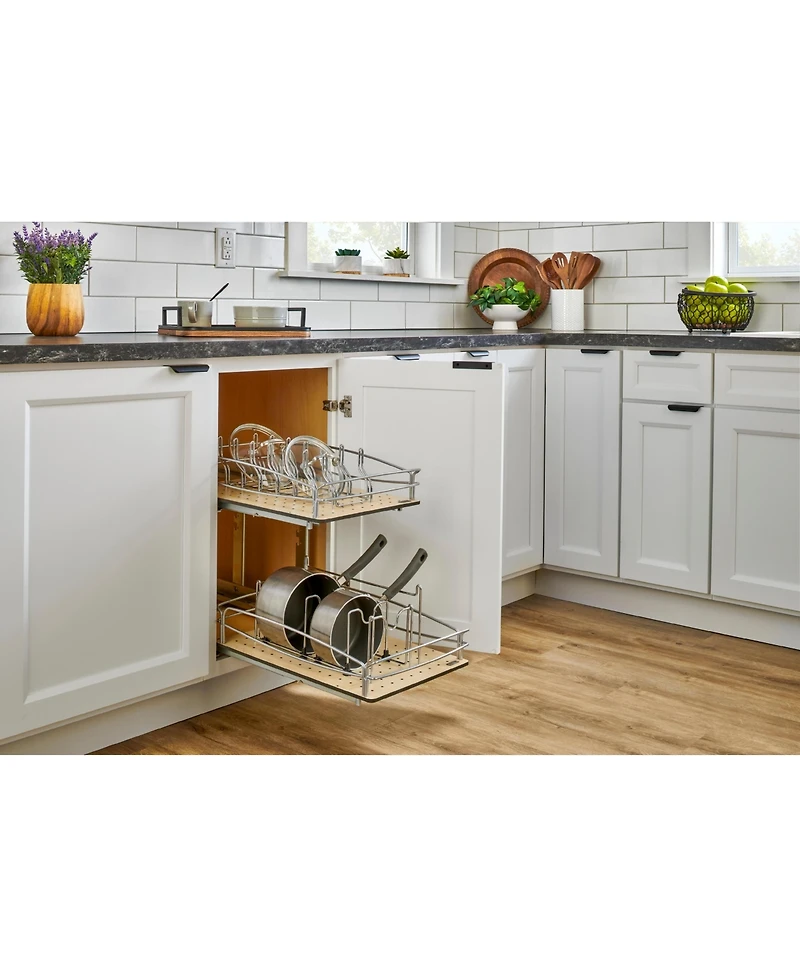 Rev-a-Shelf Kitchen Drawer Lid Organizer for Drawer Pegboards, Chrome, 5DLD-1-cr