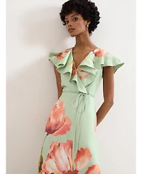 Phase Eight Women's Matilda Ruffle V-Neck Floral Dress