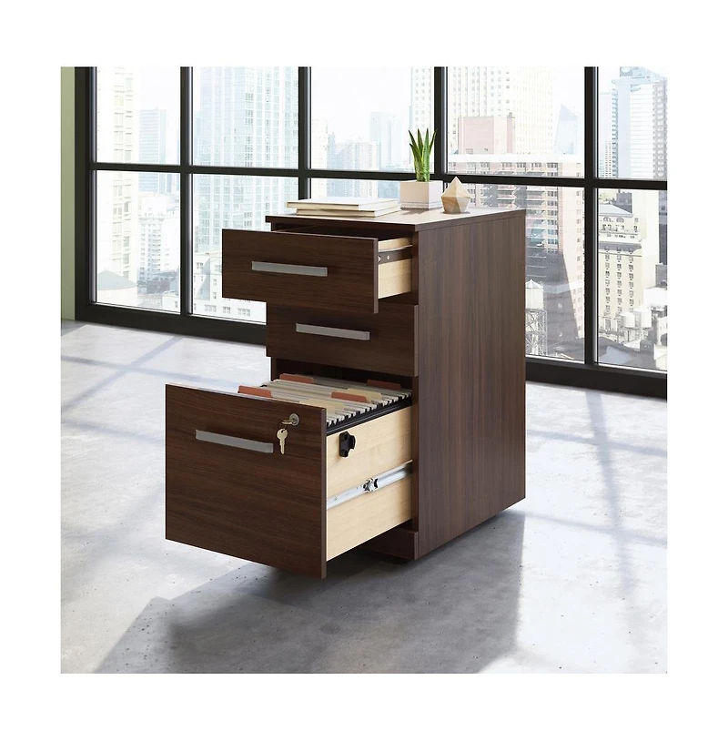 Sauder Affirm Commercial Office File Cabinet, Noble Elm finish