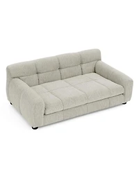 Clihome Dog Sofa Soft Pet Furniture with High Back and Armrests for Small and Medium Dogs, Dark Grey
