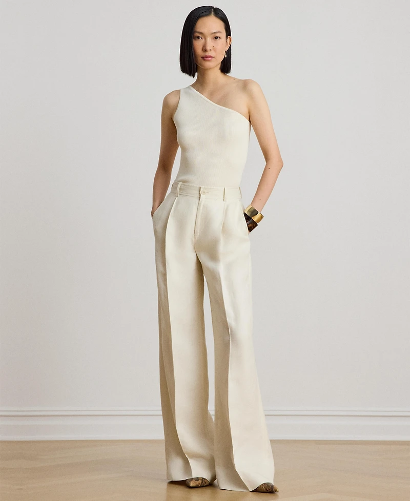 Lauren Ralph Women's Rib-Knit One-Shoulder Sweater