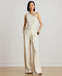 Lauren Ralph Women's Rib-Knit One-Shoulder Sweater