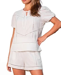 Cupshe Women's Lace-Trim Short Set