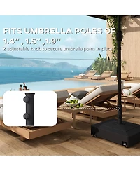 Outsunny Patio Umbrella Base Sd with Wheels for 1.38/1.5/1.89" Pole,