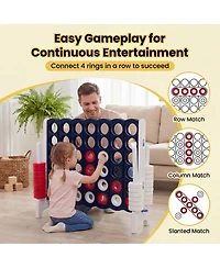 Costway Jumbo 4-to-Score 4 in A Row Board Game Set Outdoor Indoor Kids Adults Family Fun
