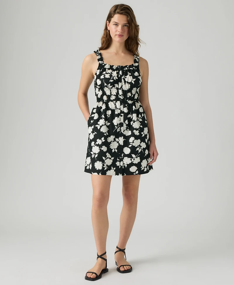 Levi's Women's Vera Waisted Square Neck Cotton Mini Dress