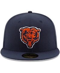 New Era Men's Navy Chicago Bears Team Basic 59FIFTY Fitted Hat