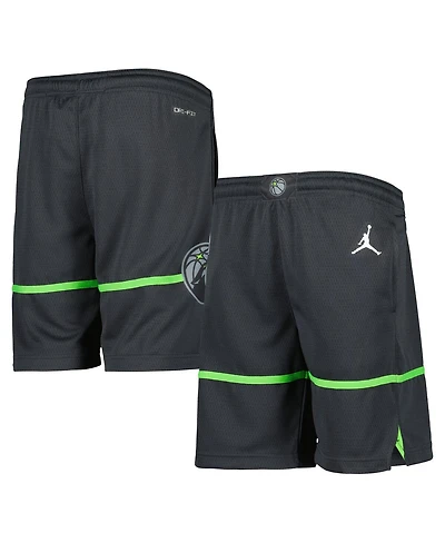 Jordan Big Boys and Girls Gray Minnesota Timberwolves Statement Edition Swingman Performance Shorts