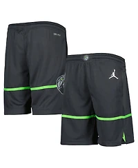 Jordan Big Boys and Girls Gray Minnesota Timberwolves Statement Edition Swingman Performance Shorts
