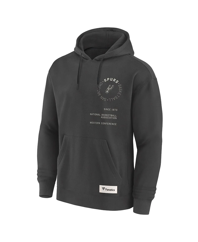 Fanatics Men's Gray San Antonio Spurs Future Ground Info Elements Premium Pullover Hoodie