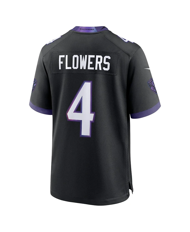Nike Men's Zay Flowers Black Baltimore Ravens Alternate Game Jersey