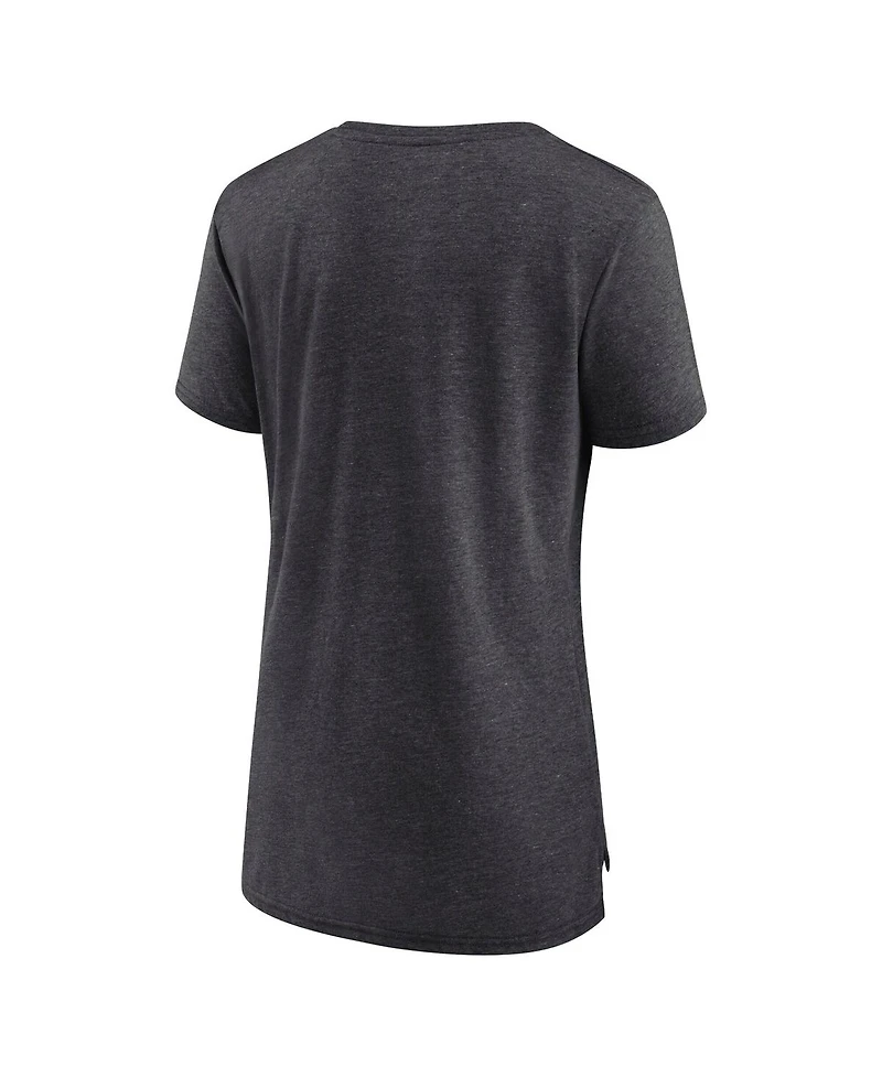 Nike Women's Charcoal Las Vegas Raiders Vintage Graphic Tri-Blend Scoop Neck T-Shirt