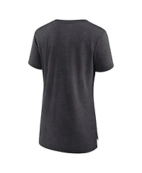 Nike Women's Charcoal Las Vegas Raiders Vintage Graphic Tri-Blend Scoop Neck T-Shirt