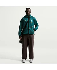 Nike Men's Green Brazil National Team 2026 Anthem Mesh Dri-fit Full-Zip Hooded Jacket